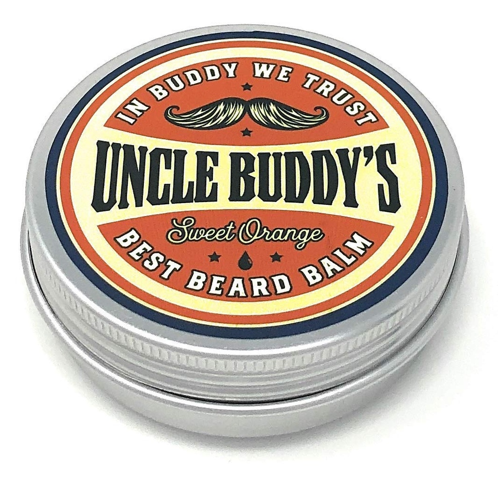 Oom Buddy's beste Sweet Orange Baard Balsem Leave-In Conditioner voor controle en stijl, bevordert baardgroei en gezondheid, 2 oz