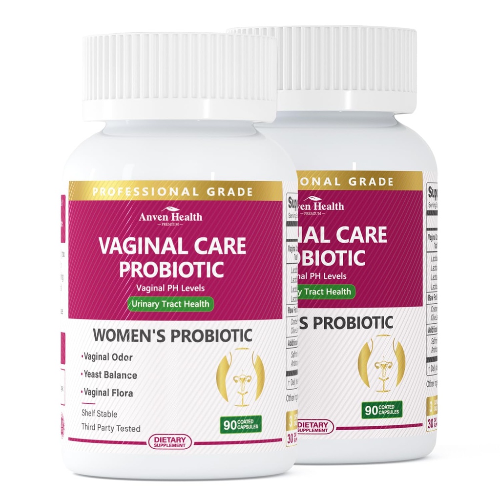 Vaginale Probiotica voor vrouwen pH-balans met Prebiotica - 60 miljard Womens Probiotica voor Vaginale Flora, Odor, Gist & Digestieve Gezondheid met Saffron, Cranberry, Vegan & Non-GMO 180 Caps