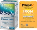Vitron-C High Potency Iron Supplement, 60ct en Mag-Ox 400 Magnesium Mineral Supplement 60ct