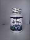 Sea Moss Softgel, Sea Moss Black Seed Oil Soursop Bladderwrack Burdock Kurkuma voor celregeneratie,Detox,Gut, gezamenlijke ondersteuning,Chew Superfood Seamoss 6X Sterker dan Sea Moss Gel, Capsule,Gummy