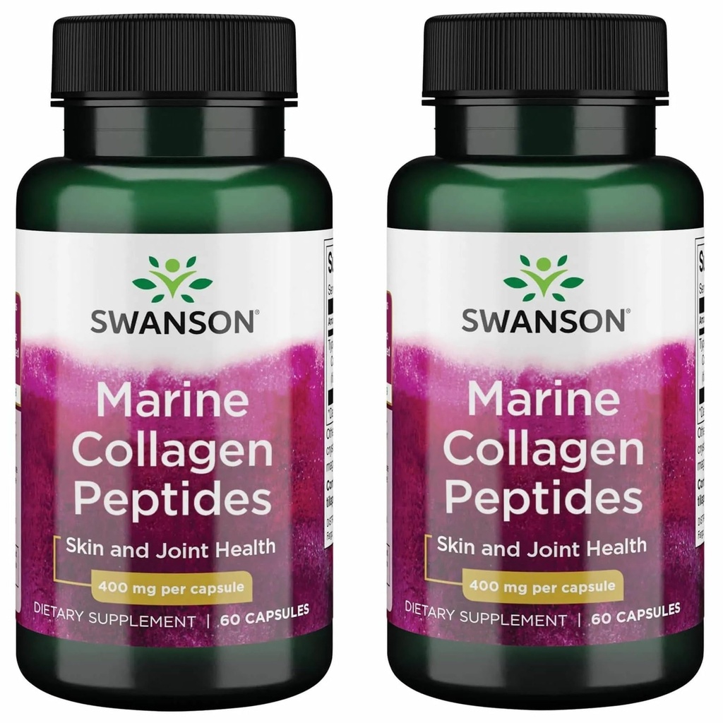 Swanson Gehydrolyseerde viscollagen type I 400 Milligrammen 60 capsules (2 verpakkingen)