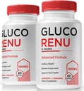 (2 Pack) Gluco Renu Capsules, Officiële GlucoRenu Pillen, Natuurlijke ondersteuning voor gezonde niveaus, Circulatie en Balance, Premium Formula Blood Vessel Cleaner, GlucoReNu Glyco Optimizer (120 Capsules)