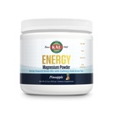 KAL Energy Magnésium en poudre, poudre de citrate de magnésium d'ananas, support énergétique avec caféine de thé vert, sans sucre, 40 portions