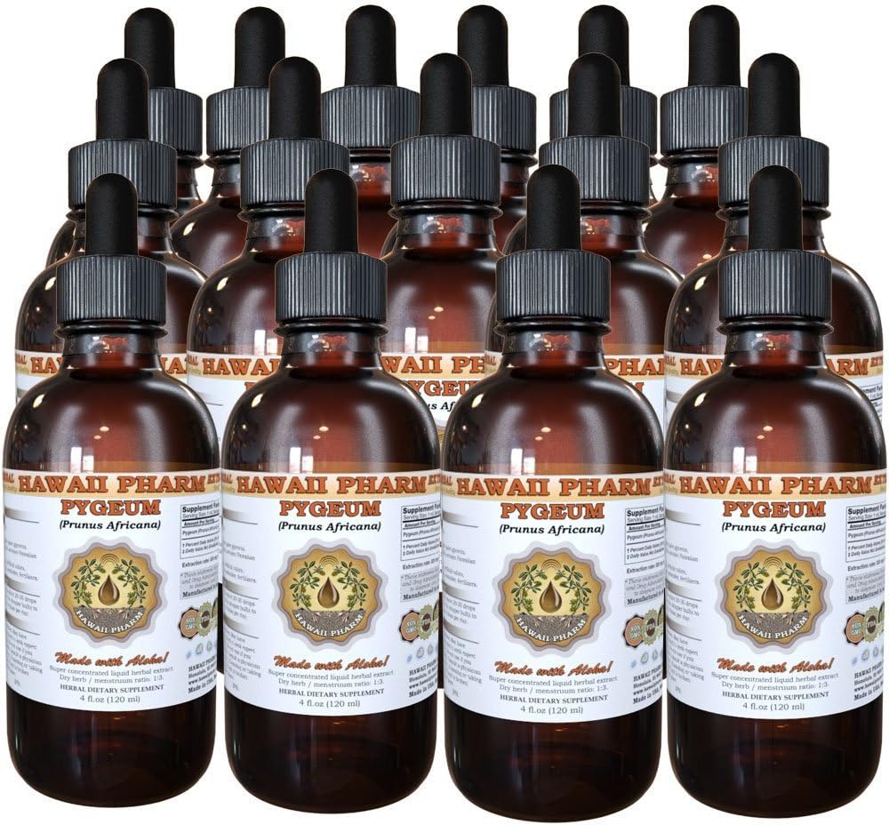 Pygeum Liquid Extract, Pygeum (Pygeum Africanum) Tinctuur, Kruidensupplement, Hawaii Pharm, Made in USA, 15x4 fl.oz
