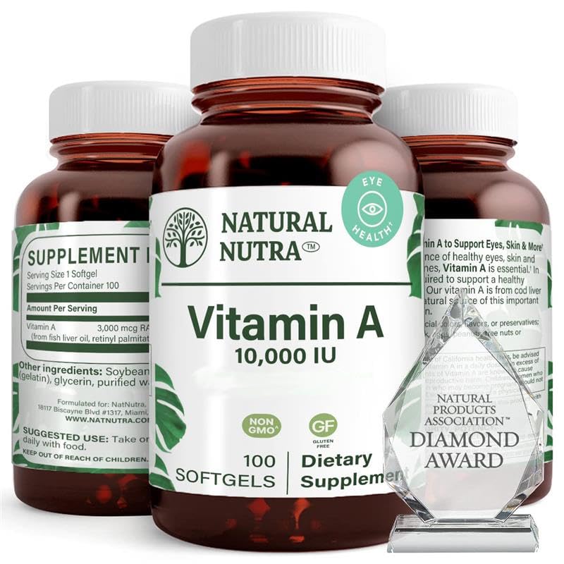 Natuurlijke Nutra Vitamine A 10.000 IE Softgels 
