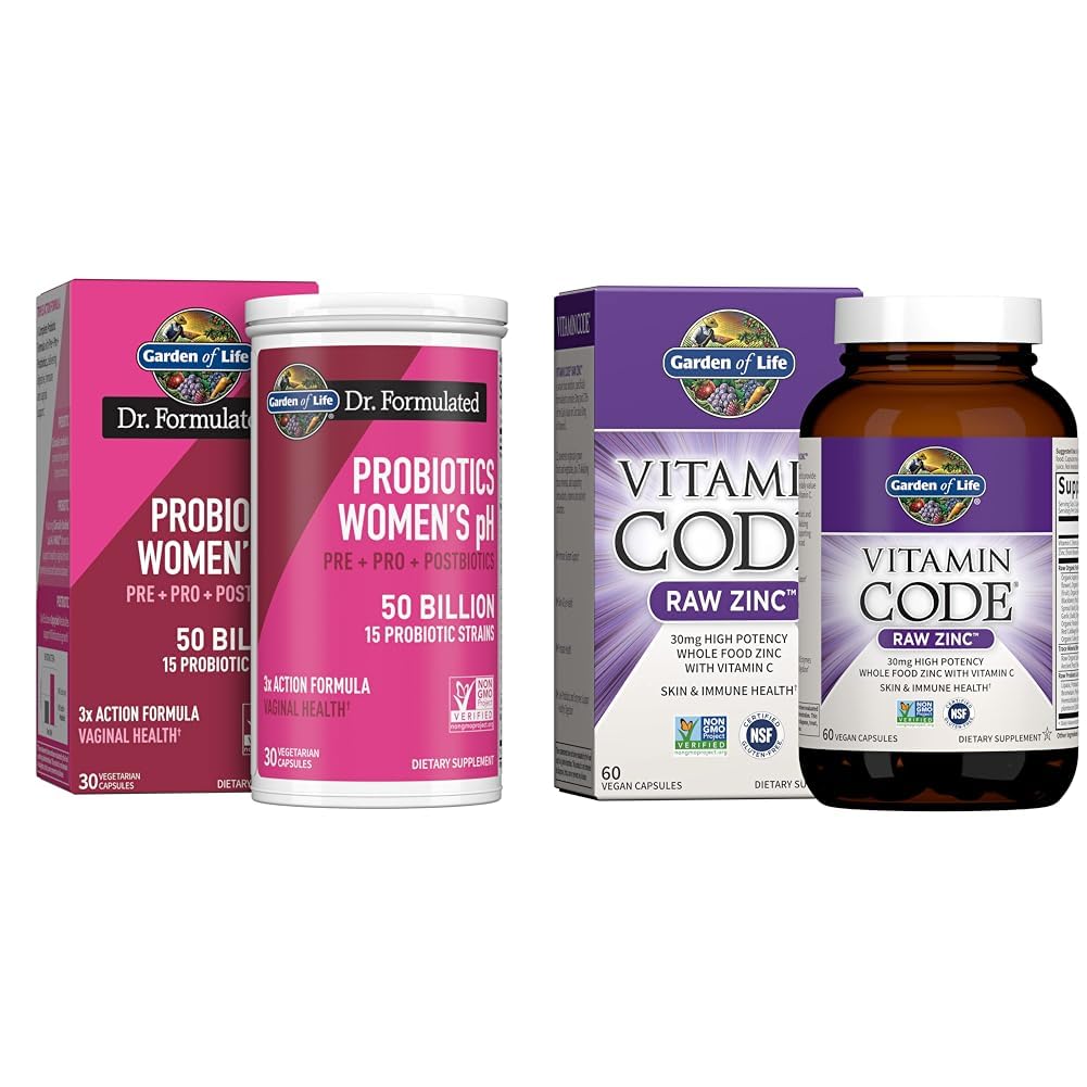 Garden of Life Dr Formulated Once Daily Complete Prebiotica, Probiotica & Postbiotica voor de gezondheid van vrouwen met zink voor Immune Support, 30 dagen levering