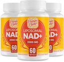 2000 MG NAD supplement, liposomale NAD+ met hoge absorptie, efficiënter dan Nicotinamide Riboside, Pure & Plus Boosting Supplement, Veroudering van de verdediging, Metabolisme & Cellular, 180 softgels