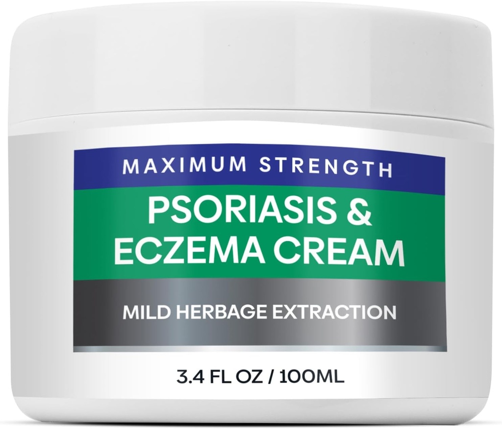 Hermon Psoriasis Eczeem Relief Cream: Maximale sterkte voor Psoriasis Eczeem - Relieve Symptoom van Resistent Effectief voor Seborrheic Dermatitis Folliculitis 100m 3,4 Fl Oz (pakket van 1)