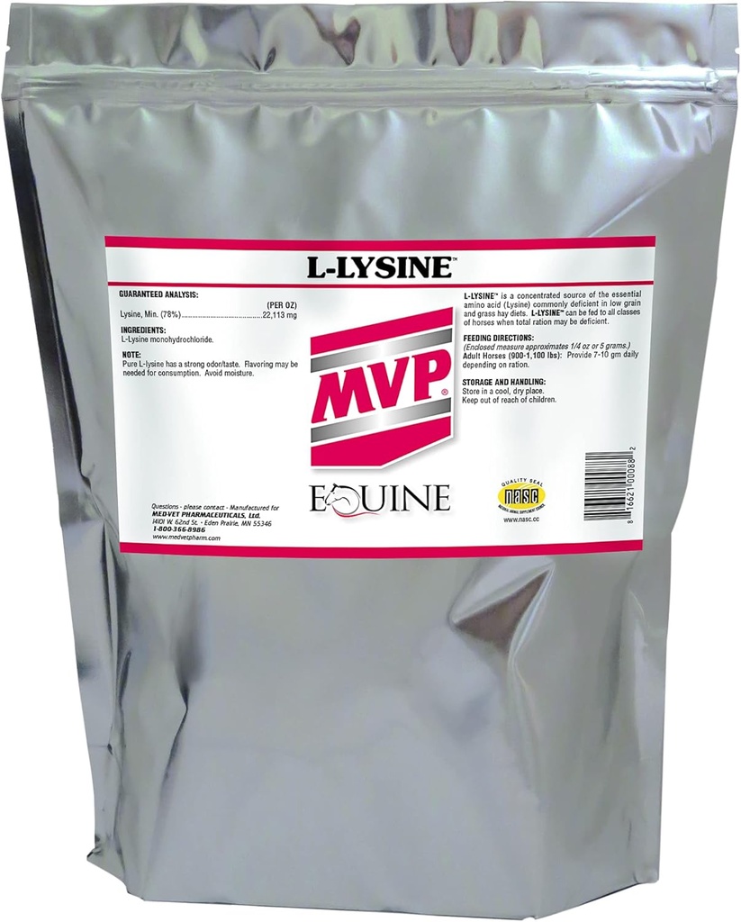 MVP L-Lysine (10lb) voor Equine Muscle/Immune Ondersteuning