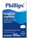 Phillips' Laxative Caplets, Met Natuurlijk Gebronzen Magnesium Supplement voor een milde verlichting van Occasional Constipatie, Kramp en Stimulant Gratis Laxatives, 100 Caplets