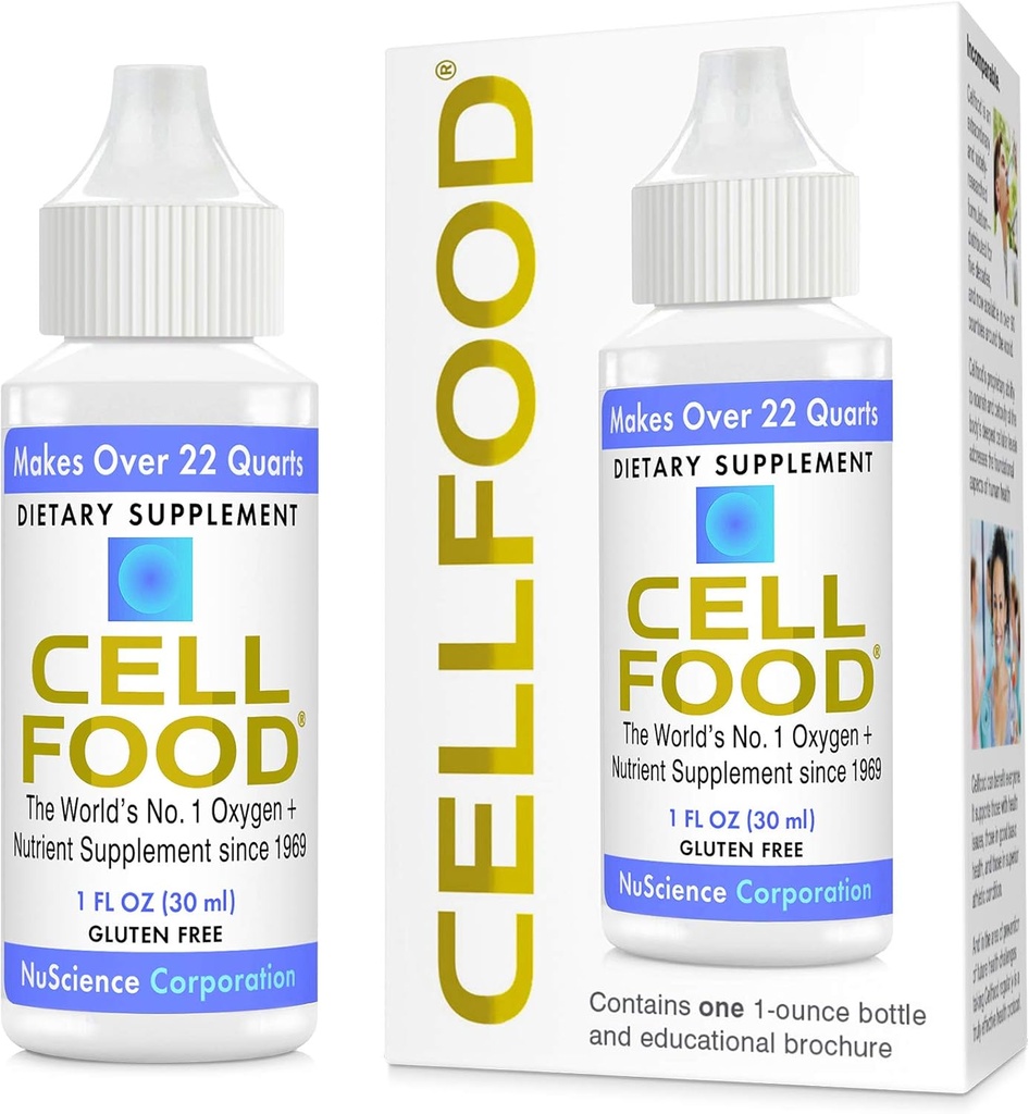 Cellfood Oxygen Boost - 1 fl oz, 2 Pack - vloeibare zuurstof - Glutenvrij, Cert. Kosher