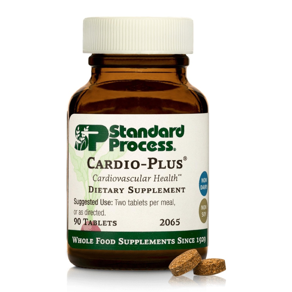 Processus standard Cardio-Plus - Support antioxydant - Supplément santé cardiaque, circulation et flux sanguin avec vitamine B6, Niacine et Riboflavine - Supplément métabolisme énergétique - 90 comprimés