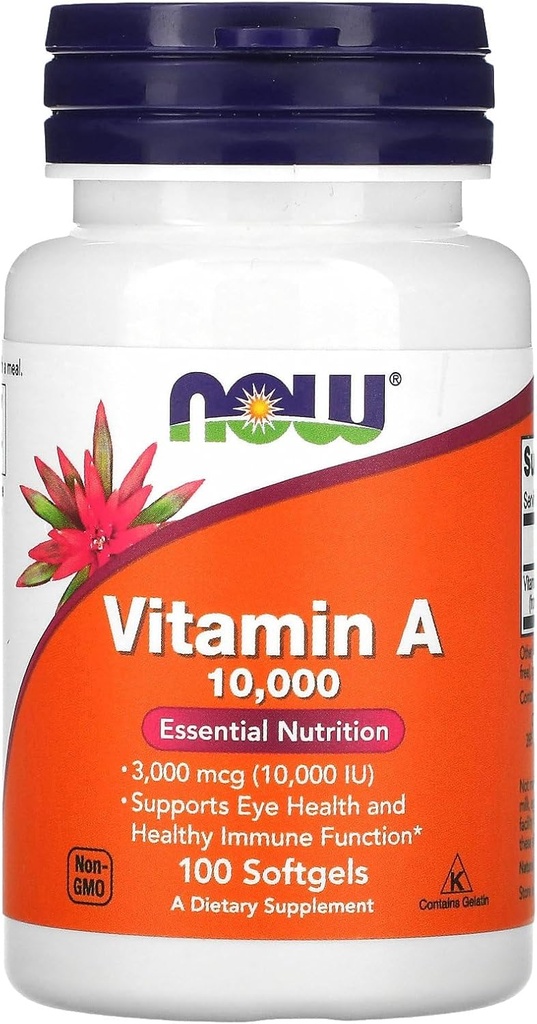 Nu Foods Vitamine A 10.000 IE 100 Sgels