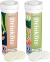Drinklits Hydration Tablets - Electrolytes & Vitamins | Ginger-Lime and Lemon-Lime - 2 Pack (20 Servings)