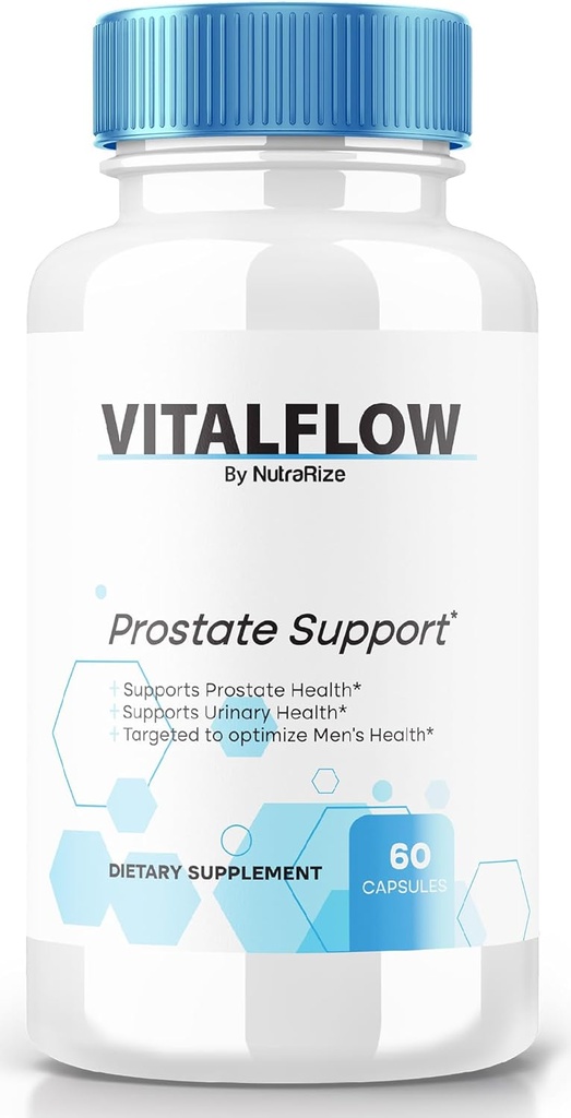Capsules VitalFlow, formule de soutien de la prostate avancée VitalFlow, formule officielle tout-naturelle pour le contrôle de Regain, pilules Max Strength pour soutenir la santé globale, examens de flux vital (60 capsules)