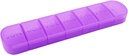 Wekelijkse pil Organisator, Eenmaal per dag, 7-dagen pil Box, Matte paars, Groot 7 Compartiment Vitaminen Case pil Dispenser voor Geneeskunde, Medicatie, Visolie, Supplementen, Capsule, Tablet
