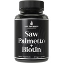 Zag Palmetto + Biotin Geavanceerd 2-in-1 Combo voor haargroei. Vegan Capsules Supplement met Natural Saw Palmetto Extract + 10000 mcg Biotine. Haarverlies en hergroei pillen voor mannen en vrouwen. DHT-blokker