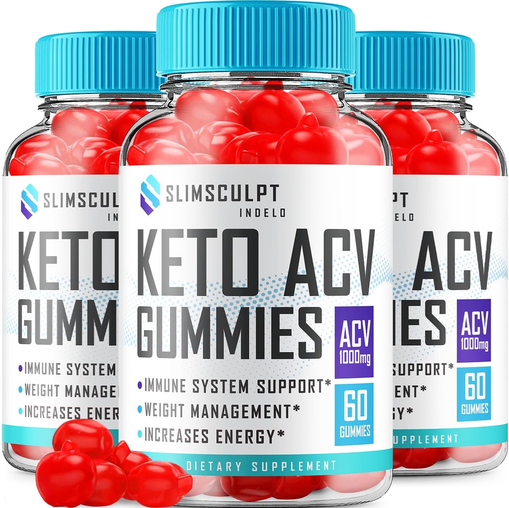 (3 Pack) Slimsculpt Keto ACV Gummies - Advanced Formula Slim Sculpt Keto Plus ACV Gummies Apple Cider Vinegar Keto Slimsculpt ACV Gummies Dieetsupplement Beoordelingen Mannen Vrouwen (180 Gummies)