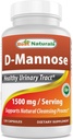 Best Naturals D-Mannose Capsules - Urinaire Tract Cleanse Supplement 1500mg/Serving - 120 Tellen
