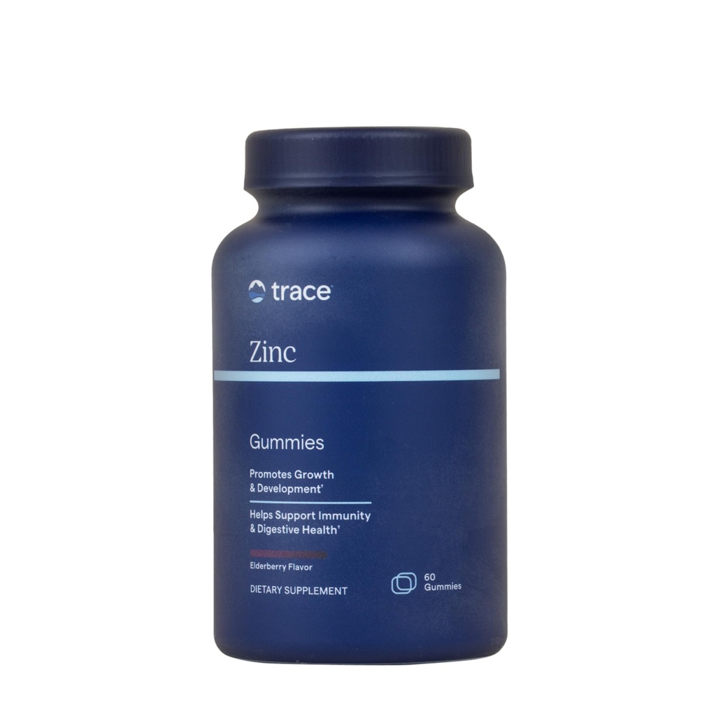 Trace Minerals Zinc - Supplément Gummy Zinc pour le développement sain et le soutien immunitaire - Digestion et métabolisme - Gummy pour enfants - Sans gélatine et végétalien - Saveur de mûrier - 60 comte (30 portions)