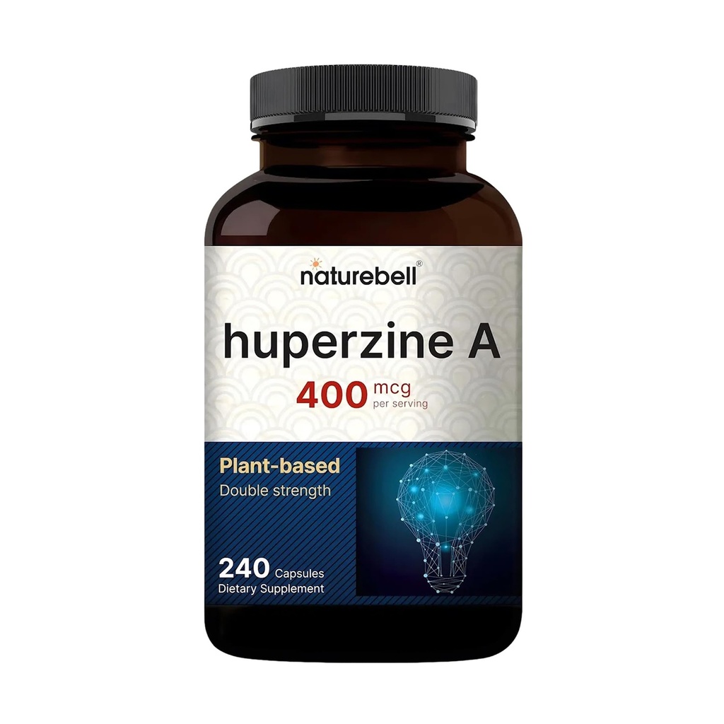 NatureBell Huperzine A 400mcg Per Serving, 240 Capsules, (Huperzine A Supplement) 