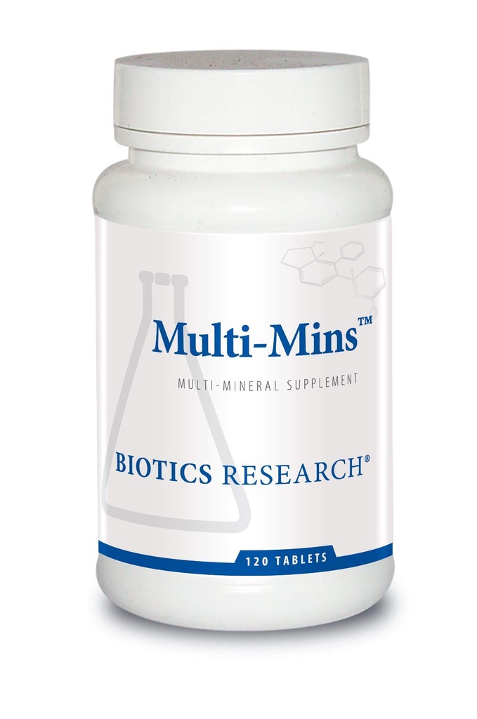 Biotics Research Multi-Mins (Potent Mineral Combination) Bio available Multi Mineral Supplement with Mineral Chelates and Whole Food Trace Minerals. Magnesium, chroom, jood (120 tabletten)