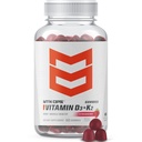 MTN OPS Vitamin D3 K2 Gummies, 5000 IE Vitamine D3 en Vitamine K2 MK7, natuurlijk Glutenvrij met natuurlijke aardbeiensmaak, 60 Soft-Chew Gummies, 60 porties per container