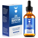 Huile de croissance de la barbe - 2X Concentration Biotine Huile de la barbe pour les hommes (2 oz) - Huile de la barbe pour hommes naturels avec huile d'argan, huile de jojoba et vitamine, assouplissant de croissance de la barbe, hydratant (Sandalwood)