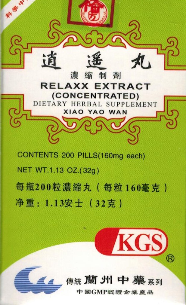 RELAXX EXTRACT (XIAO YAO WAN) 160mg X 200 pillen per fles.