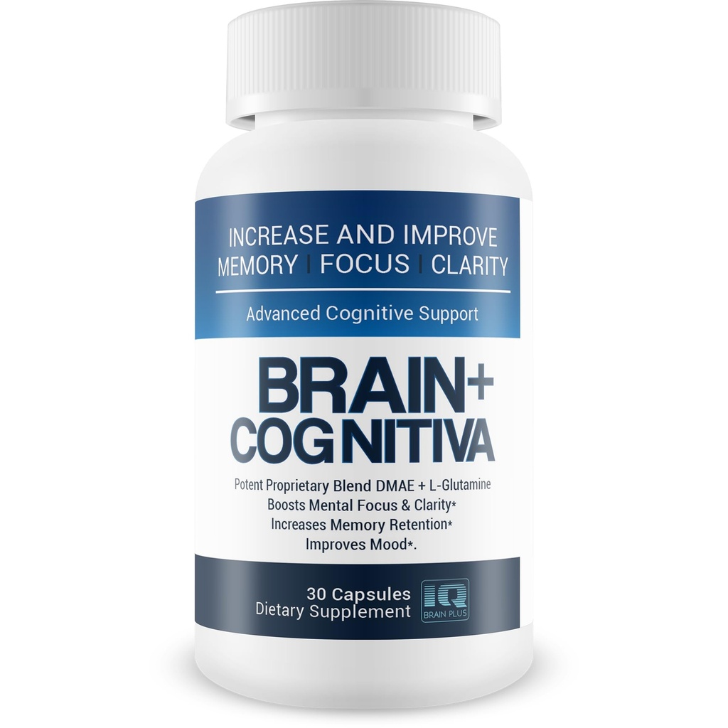 Brain+ Cognitiva - Advanced Cognitive Support - Help verhogen en verbeteren van het geheugen, Boost Mental Focus, en ondersteuning geestelijke helderheid - Alpha-GPC Capsules voor Hersenondersteuning en Opti Nootropic Boost