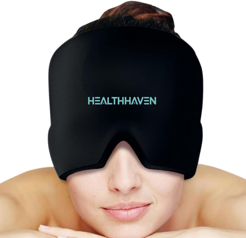 360°Migraine Hoofdpijn Relief Cap, Koelende Gel hoed Hoofddoek voor migraine, spanning, stress & kater, warme en koude therapie, verzachtende hoofdpijn hoed