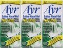 Ayr Saline Gel nasal sans goutte Sinus Spray, 0,75 Fl Oz (paquet de 3)