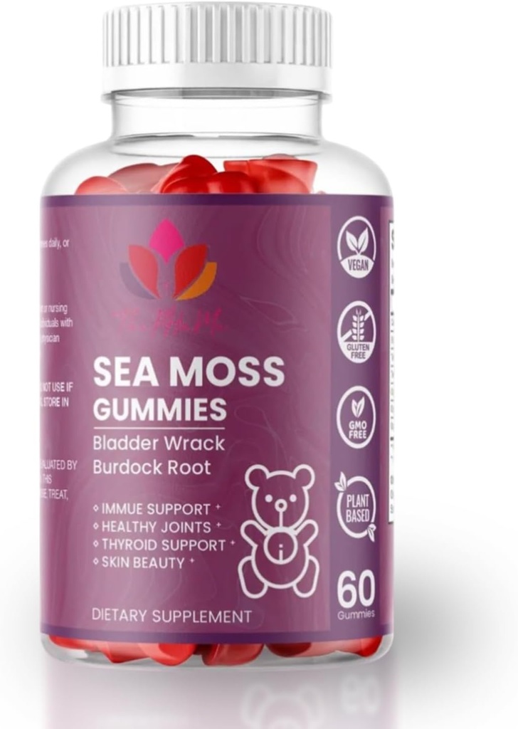 Biologische Zee Mos Gummies met Bladderwrack & Burdock Root 