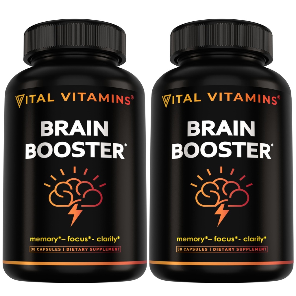 Vitale vitamines Hersensupplementen voor geheugen en focus (2-pack)