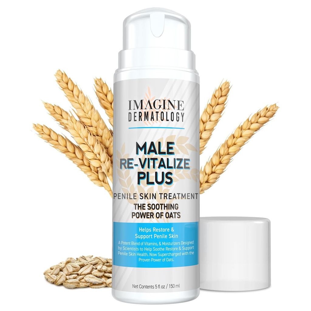 Mannelijke Re-Vitalize PLUS - Haver Penile Health Cream voor mannen - Relieve, herstellen en ondersteuning huid - Moisturizer Penile Lotion - grote waarde grootte (5fl oz/150ml)