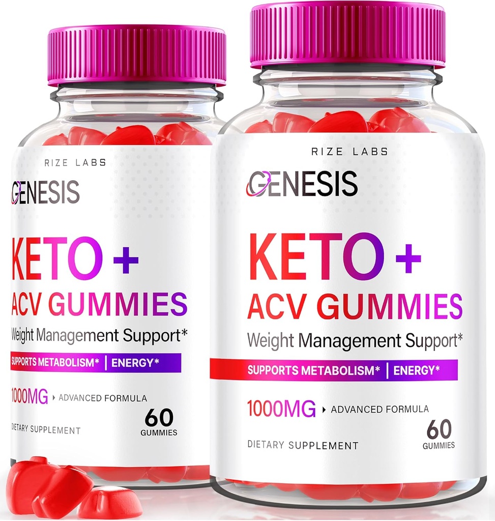 rize labs - Genesis Keto Keto+ACV Gummies, Supplement for Advanced Weight Loss, All Natural Extreme 2000mg Gummies (120 Gummies)