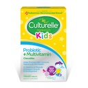 Culturelle Kids Probiotique + Complete Multivitamin Chewable pour les enfants, 3+ ans, 30 ans Compte, santé digestive, santé buccodentaire et soutien immunitaire - Avec 11 vitamines et minéraux, y compris la vitamine C, D3 et zinc