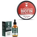 Biotine baard balsem voor mannen & conditionerende baard was en groei baard groei olie met 2X concentratie biotine voor mannen, hydraten & diktes gezichtshaar