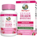 MaryRuth Organics Vegan Collagen for Women & Men, Collagen Boosting Gummies, Skin Care, Lysine, Vitamin C, Vitamin A, Amla, Supplement for Hair & Skin, Vegan, Non-GMO, Gluten Free, 90 Servings