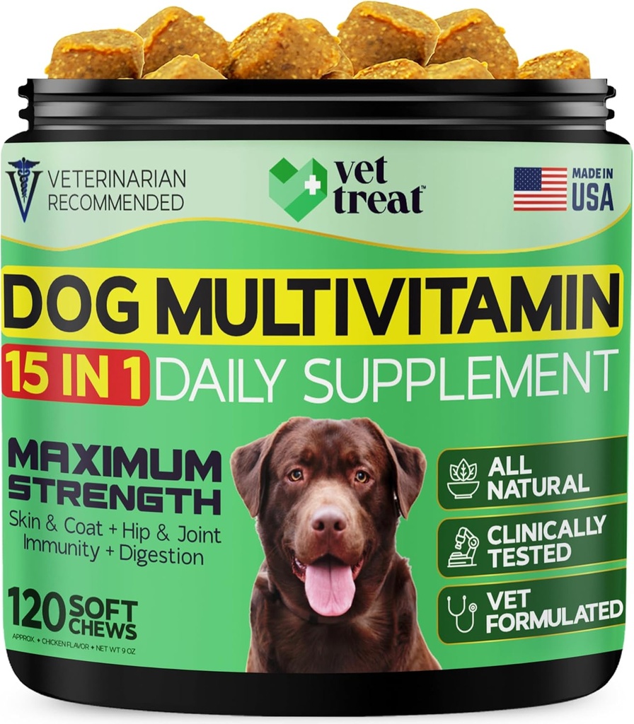 Hond Multivitamine Kauwbaar met Glucosamine en Zalmolie 