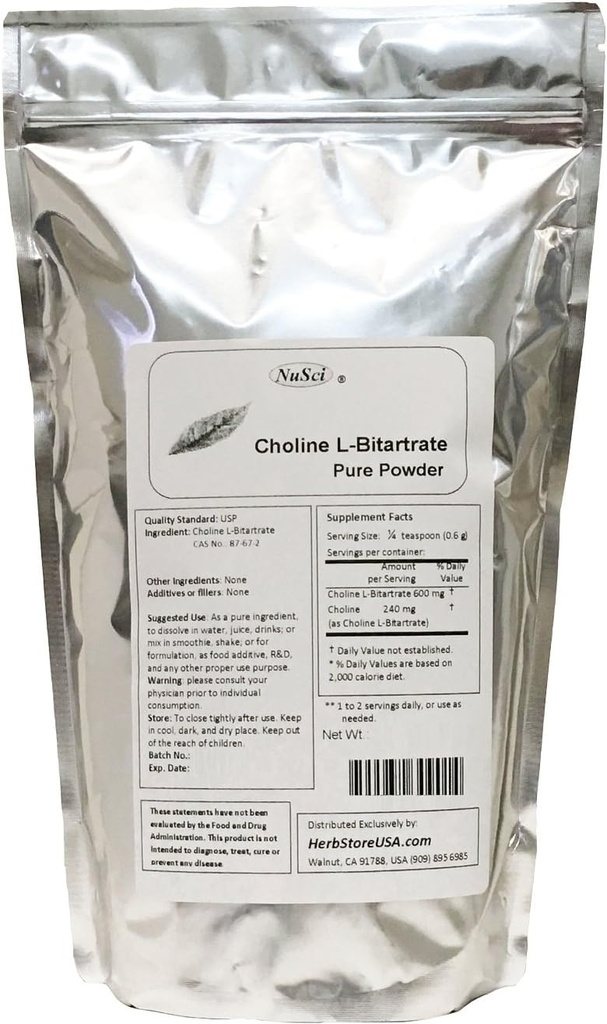Choline L-Bitrate Pure Powder Smart Nutrient (250g (8,8 oz))