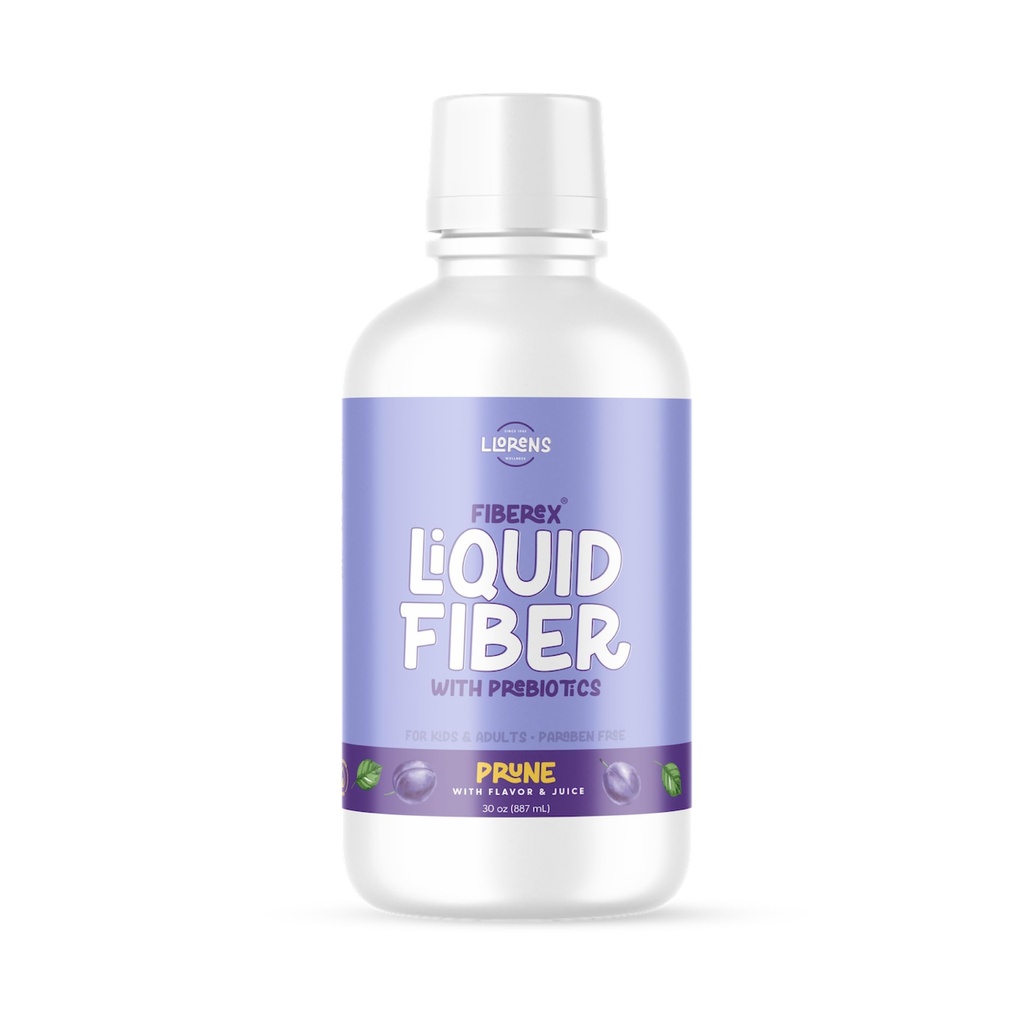 LLORENS Fibre liquide PHARMACEUTIQUE 15 Grams Fibre soluble, pas de sucre, régulière et doux Tabourets - Prune Flavor - 30 FL oz