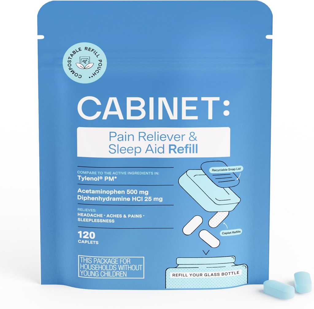 Kabinet: Nighttime Pain Reliever en slaaphulp voor hoofdpijn, pijn, en pijnen 