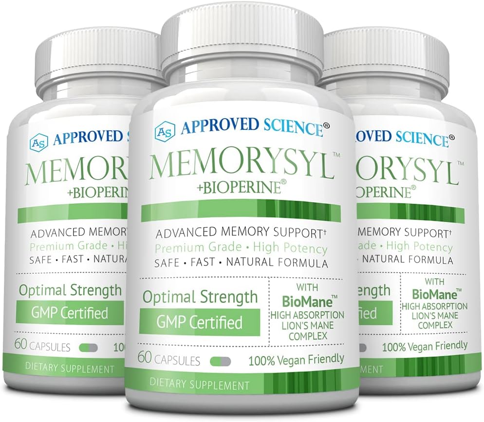 Goedgekeurde Science MemorySyl - Memory Boosting Supplement - Verbeter Focus en concentratie - Bescherm tegen Cognitive Decline - met Lion