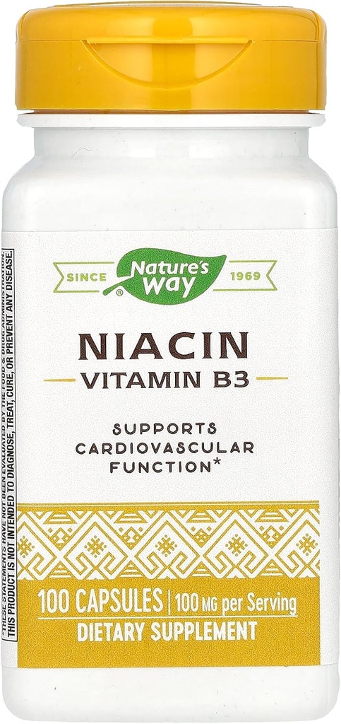 Nature's Way Nature's Way Niacin 100mg, 100 Tellen
