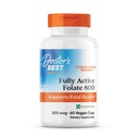 Les médecins Meilleur Folate entièrement actif 800 avec quatrefolic, soutient la santé foetale, non-OGM, sans gluten, végan 60 capsules de légumes