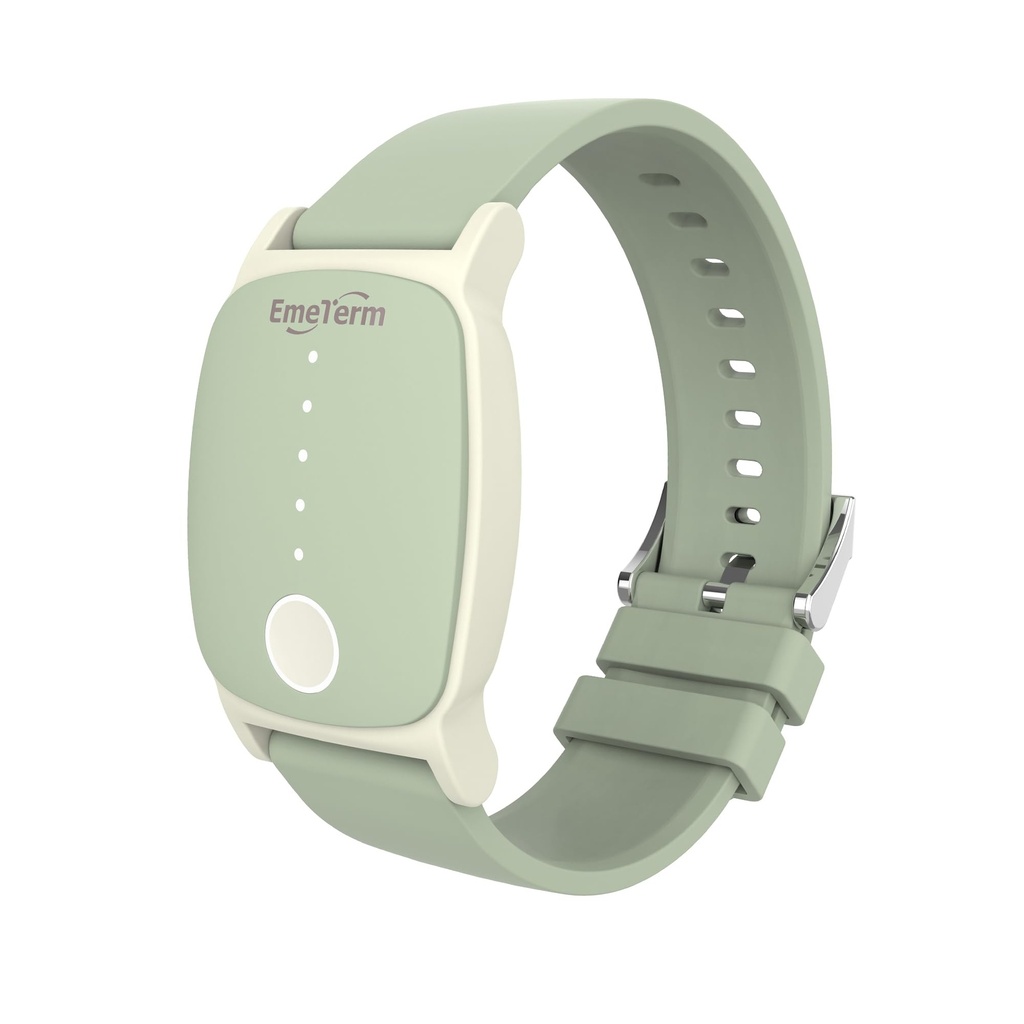 EmeTerm Explorez la bande de poignets anti-nausea transparente de la FDA IP67 Imperméable Mouvement du matin bande de soulagement de la maladie Rechargeable Classic Strap Design Drogue libre non-paresse sans effets secondaires vert menthe