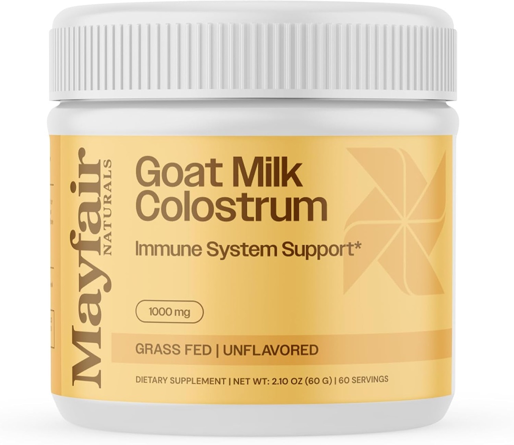 Geiten Melk Colostrum Poeder, gras Fed, natuurlijk immuunsysteem en Gut Health Ondersteuning, 60 Gram