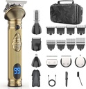 Baard trimmer voor mannen, reizen elektrische scheerapparaten voor mannen met geval, Cordless Hair Clipper, Heren Grooming Kit voor snor Lichaam neus gezicht - 180 Min Scheren, Giften voor hem & vader