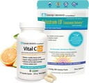 Immunity and Gut Health Bundle - 34 jours d'approvisionnement en colostrum-LD et 60 jours d'approvisionnement en C vital avec des rosiers et des bioflavonoïdes.